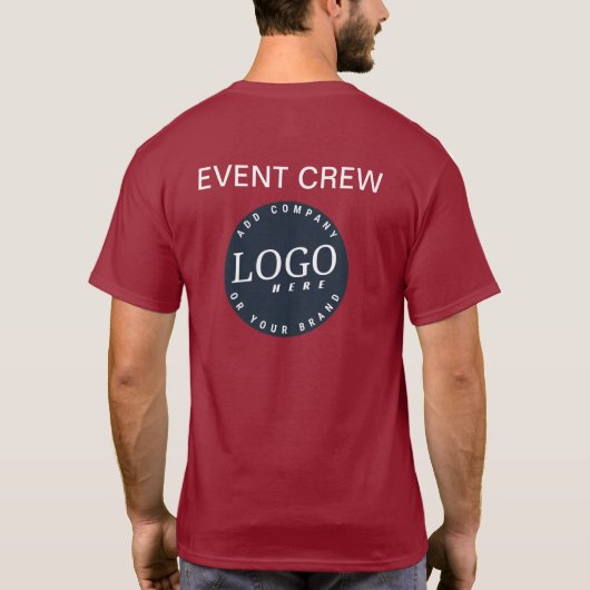 T-shirt Employés du logo et du site Web de votre entrepris (Dos)