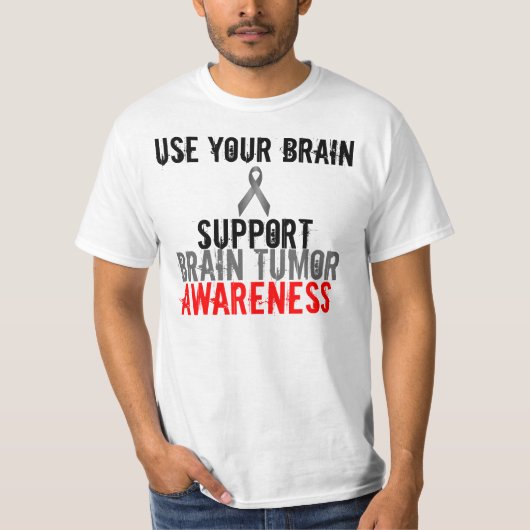 T-shirt employez votre cerveau, conscience de tumeur (Devant)