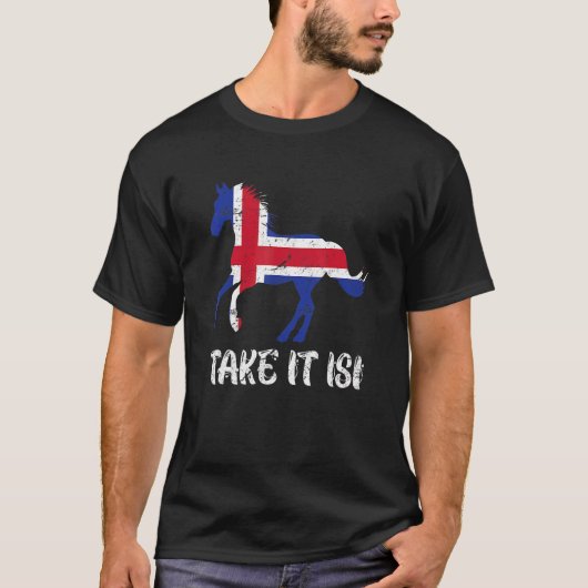 T-shirt Emportez-Le Isi Islandais Horse (Devant)