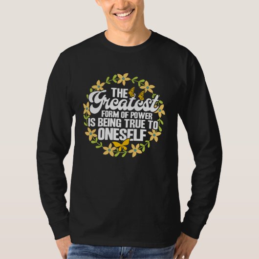 T-shirt Empowerment Flower Butterfly Greatest Form Of powe (Devant)