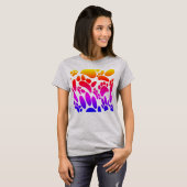 T-shirt Empreinte Abstraite de chien (Devant entier)