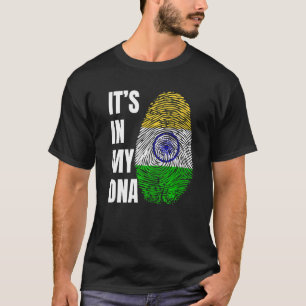 T-shirt Empreinte ADN Biométrie Drapeau Indien Inde