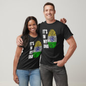 T-shirt Empreinte ADN Biométrie Drapeau Indien Inde (Unisexe)