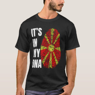 T-shirt Empreinte ADN Biométrie Drapeau Nord Macédoine