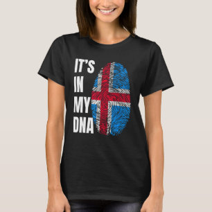 T-shirt Empreinte ADN Biométrie Islande Drapeau