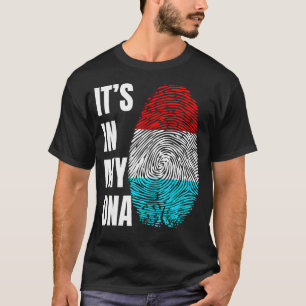 T-shirt Empreinte ADN Biométrie Luxembourg Drapeau Luxembo