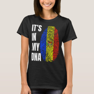 T-shirt Empreinte ADN Biométrie Moldavie Drapeau Moldavie