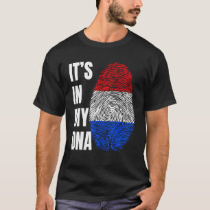 T-shirt Empreinte d'ADN Biométrie Hollande Drapeau Pays-Ba