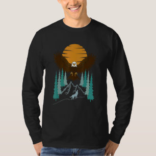 T-shirt Empreinte d'aigle à tête blanche Oiseau patriotiqu