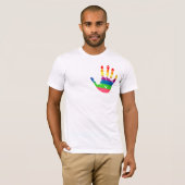 T-shirt Empreinte de drapeau arc-en-ciel (Devant entier)