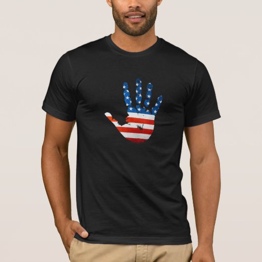T-shirt Empreinte de drapeau USA (Devant)