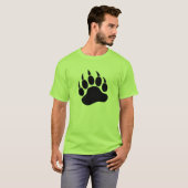 T-shirt Empreinte de griffe d'ours noir devant et derrière (Devant entier)