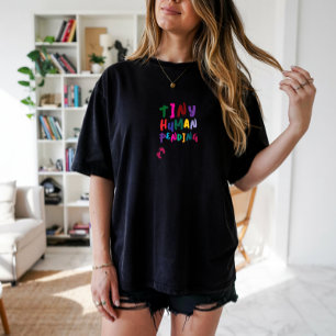T-shirt Empreinte de grossesse humoristique colorée