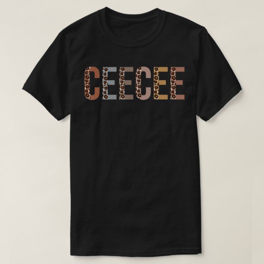 T-shirt Empreinte de léopard Ceecee Maman mignonne Fête de (Design devant)