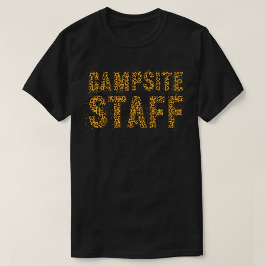 T-shirt EMPREINTE DE LÉOPARD DU PERSONNEL DU CAMPING Hôte  (Design devant)