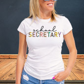 T-shirt Empreinte de léopard du secrétaire d'école