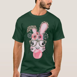 T-shirt Empreinte de léopard Lapin Bunny Blowbble Gum Est