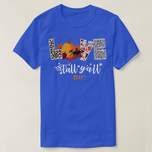 T-shirt Empreinte de léopard Love Fall Yall (Design devant)