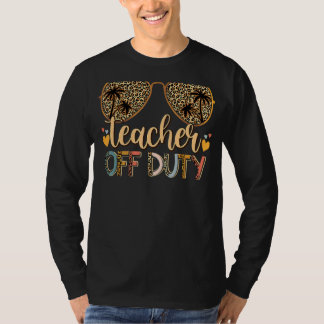 T-shirt Empreinte de léopard Lunettes de soleil Enseignant