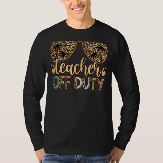 T-shirt Empreinte de léopard Lunettes de soleil Enseignant (Devant)