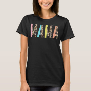 T-shirt Empreinte de léopard Mama Maman Poster de animal F