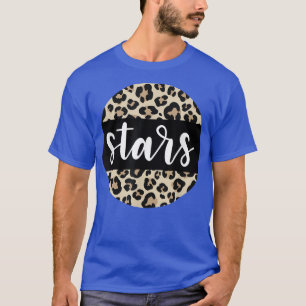 T-shirt Empreinte de léopard Stars Team Mascot School Spir