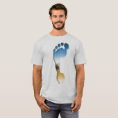 T-shirt Empreinte de pas dans Crome (Devant entier)