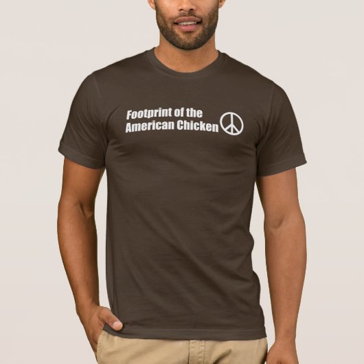 T-shirt Empreinte de pas de poulet américain (Devant)