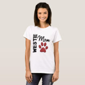 T-shirt Empreinte de patte 2 de maman de Westie (Devant entier)