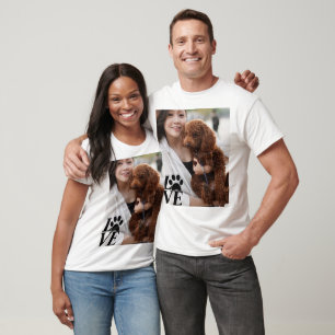 T-Shirt Empreinte de patte AMOUR Personnalisé - Po