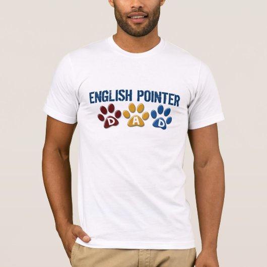 T-shirt Empreinte de patte ANGLAIS 1 de papa d'INDICATEUR (Devant)