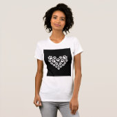 T-shirt Empreinte de patte blanc mignon (Devant entier)