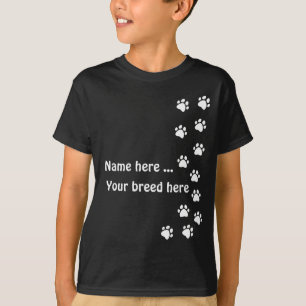 T-shirt Empreinte de patte blanche - ajoutez votre propre