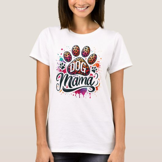 T-shirt Empreinte de patte Chien Mamma (Devant)