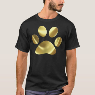 T-shirt Empreinte de patte de chat d'or