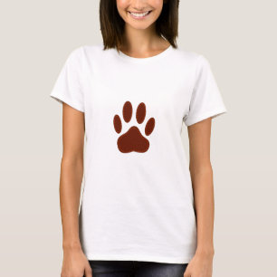 T-shirt Empreinte de patte de chien à pattes