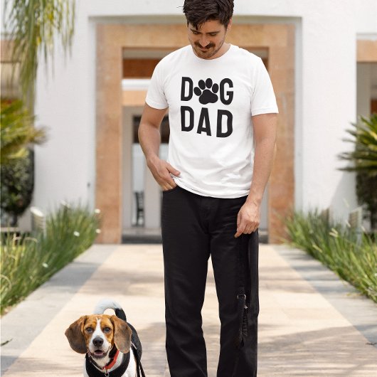 T-shirt Empreinte de patte de chien papa