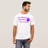 T-shirt Empreinte de patte des services de pose pour anima (Devant entier)