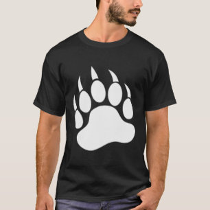 T-shirt Empreinte de Patte d'Ours à l'Arrière et à l'Avant