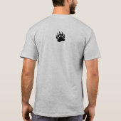 T-shirt Empreinte de patte d'ours noir devant et derrière (Dos)