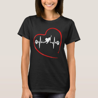 T-shirt Empreinte de patte Labrador Battement de coeur Vét