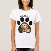 T-shirt Empreinte de patte photo de chien ou de chat pour (Devant)