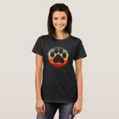 T-shirt Empreinte de patte Retro Sun (Devant entier)