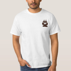 T-shirt Empreinte de patte Wolf Silhouette