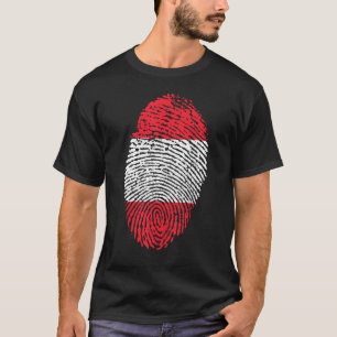 T-shirt Empreinte d'empreintes digitales Autriche