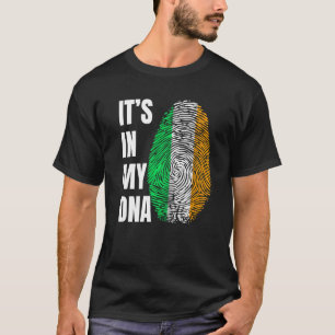 T-shirt Empreinte digitale ADN Biométrie Drapeau Irlandais