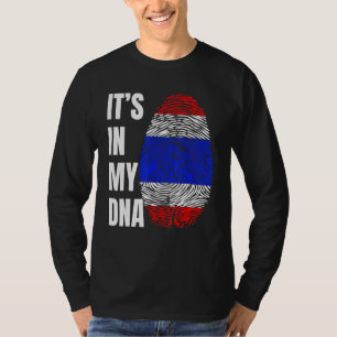 T-shirt Empreinte digitale ADN Biométrie Drapeau thaï Thaï