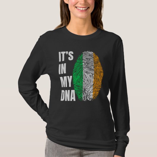 T-shirt Empreinte digitale ADN Saint-Patrick Drapeau Irlan (Devant)