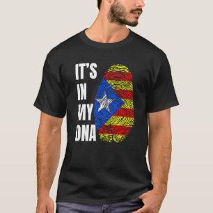 T-shirt Empreinte digitale de Catalogne Biométrie Drapeau