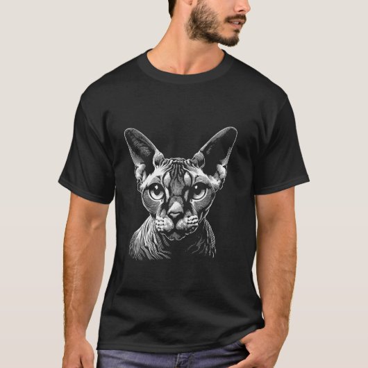 T-shirt Empreinte digitale de chat - Papa Maman Devon Rex (Devant)